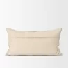 Mercana Jalia Cream and Black Cotton Decorative Lumbar Pillow Cover Back - Mercana Jalia Cream and Black Cotton Decorative Lumbar Pillow Cover Back