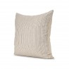 Mercana Jaxon Beige and Black Striped Cotton-Linen Decorative Square Pillow Cover1