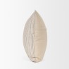 Mercana Jaxon Beige and Black Striped Cotton-Linen Decorative Square Pillow Cover Side