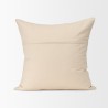 Mercana Jaxon Beige and Black Striped Cotton-Linen Decorative Square Pillow Cover Back