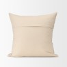 Mercana Jensen Beige and Gray Plaid Cotton-Linen Decorative Square Pillow Cover Back
