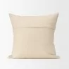 Mercana Jensen Beige and Gray Plaid Cotton-Linen Decorative Square Pillow Cover Back - Mercana Jensen Beige and Gray Plaid Cotton-Linen Decorative Square Pillow Cover Back