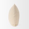Mercana Jenner Cream Cotton-Linen Blend Decorative Square Pillow Cover Side