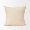 Mercana Jenner Cream Cotton-Linen Blend Decorative Square Pillow Cover Back