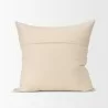 Mercana Jenner Cream Cotton-Linen Blend Decorative Square Pillow Cover Back - Mercana Jenner Cream Cotton-Linen Blend Decorative Square Pillow Cover Back