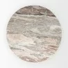 Mercana Allyson 54" Round Brown Pedestal w/ Pink Marble Top Dining Table  Top - Mercana Allyson 54" Round Brown Pedestal w/ Pink Marble Top Dining Table  Top