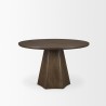 Mercana Jovani 48" Solid Dark Brown Mango Wood Round Dining Table 2