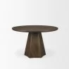 Mercana Jovani 48" Solid Dark Brown Mango Wood Round Dining Table 2 - Mercana Jovani 48" Solid Dark Brown Mango Wood Round Dining Table 2
