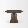 Mercana Jovani 48" Solid Dark Brown Mango Wood Round Dining Table 3