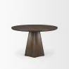 Mercana Jovani 48" Solid Dark Brown Mango Wood Round Dining Table 3 - Mercana Jovani 48" Solid Dark Brown Mango Wood Round Dining Table 3