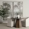 Mercana Jovani 48" Solid Dark Brown Mango Wood Round Dining Table - Mercana Jovani 48" Solid Dark Brown Mango Wood Round Dining Table