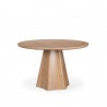 Mercana Jovani 48" Solid Light Brown Mango Wood Round Dining Table 1