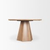 Mercana Jovani 48" Solid Light Brown Mango Wood Round Dining Table 3