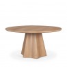 Mercana Jovani 60" Solid Light Brown Mango Wood Round Dining Table 1