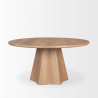 Mercana Jovani 60" Solid Light Brown Mango Wood Round Dining Table 2