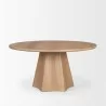 Mercana Jovani 60" Solid Light Brown Mango Wood Round Dining Table 2 - Mercana Jovani 60" Solid Light Brown Mango Wood Round Dining Table 2
