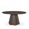 Mercana Jovani 60" Solid Dark Brown Mango Wood Round Dining Table