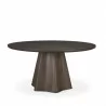 Mercana Jovani 60" Solid Dark Brown Mango Wood Round Dining Table - Mercana Jovani 60" Solid Dark Brown Mango Wood Round Dining Table