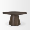 Mercana Jovani 60" Solid Dark Brown Mango Wood Round Dining Table 2