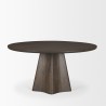 Mercana Jovani 60" Solid Dark Brown Mango Wood Round Dining Table 4