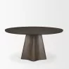 Mercana Jovani 60" Solid Dark Brown Mango Wood Round Dining Table 4 - Mercana Jovani 60" Solid Dark Brown Mango Wood Round Dining Table 4