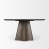 Mercana Jovani 60" Solid Dark Brown Mango Wood Round Dining Table 1