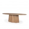 Mercana Jovani 94" Solid Light Brown Mango Wood Round Dining Table 1