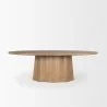 Mercana Jovani 94" Solid Light Brown Mango Wood Round Dining Table 4 - Mercana Jovani 94" Solid Light Brown Mango Wood Round Dining Table 4