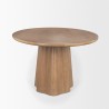 Mercana Jovani 94" Solid Light Brown Mango Wood Round Dining Table 3