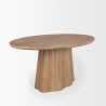 Mercana Jovani 94" Solid Light Brown Mango Wood Round Dining Table 2