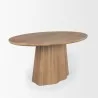 Mercana Jovani 94" Solid Light Brown Mango Wood Round Dining Table 2 - Mercana Jovani 94" Solid Light Brown Mango Wood Round Dining Table 2