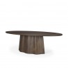 Mercana Jovani 94" Solid Dark Brown Mango Wood Round Dining Table