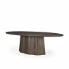Mercana Jovani 94" Solid Dark Brown Mango Wood Round Dining Table - Mercana Jovani 94" Solid Dark Brown Mango Wood Round Dining Table