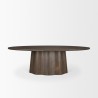 Mercana Jovani 94" Solid Dark Brown Mango Wood Round Dining Table 1