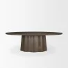Mercana Jovani 94" Solid Dark Brown Mango Wood Round Dining Table 1 - Mercana Jovani 94" Solid Dark Brown Mango Wood Round Dining Table 1