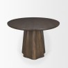 Mercana Jovani 94" Solid Dark Brown Mango Wood Round Dining Table 3