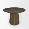 Mercana Jovani 94" Solid Dark Brown Mango Wood Round Dining Table 3 - Mercana Jovani 94" Solid Dark Brown Mango Wood Round Dining Table 3