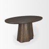 Mercana Jovani 94" Solid Dark Brown Mango Wood Round Dining Table 2