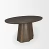 Mercana Jovani 94" Solid Dark Brown Mango Wood Round Dining Table 2 - Mercana Jovani 94" Solid Dark Brown Mango Wood Round Dining Table 2