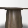 Mercana Jovani 94" Solid Dark Brown Mango Wood Round Dining Table 4 - Mercana Jovani 94" Solid Dark Brown Mango Wood Round Dining Table 4