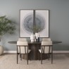 Mercana Jovani 94" Solid Dark Brown Mango Wood Round Dining Table