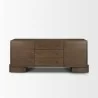 Mercana Jonan Dark Brown Wood With Dark Aged Brass 2 Door 3 Drawer Sideboard Back - Mercana Jonan Dark Brown Wood With Dark Aged Brass 2 Door 3 Drawer Sideboard Back