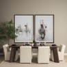 Mercana Jonan Solid Dark Brown Mango Wood Rectangular Dining Table Set
