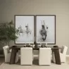 Mercana Jonan Solid Dark Brown Mango Wood Rectangular Dining Table Set - Mercana Jonan Solid Dark Brown Mango Wood Rectangular Dining Table Set