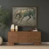 Mercana Jonan Medium Brown Wood With Dark Aged Brass 2 Door 3 Drawer Sideboard - Mercana Jonan Medium Brown Wood With Dark Aged Brass 2 Door 3 Drawer Sideboard