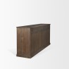 Mercana Braxton Brown Solid Wood w/ Antiqued Aged Brass Knobs 3 Drawer 6 Door Sideboard Dark Brown Side