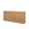 Mercana Braxton Brown Solid Wood w/ Antiqued Aged Brass Knobs 3 Drawer 6 Door Sideboard Light Brown 2