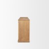 Mercana Braxton Brown Solid Wood w/ Antiqued Aged Brass Knobs 3 Drawer 6 Door Sideboard Light Brown Side
