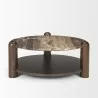 Mercana Jovia Brown Mango Wood With Cappuccino Marble Round Coffee Table 1 - Mercana Jovia Brown Mango Wood With Cappuccino Marble Round Coffee Table 1
