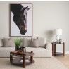 Mercana Jovia Brown Mango Wood With Cappuccino Marble Round Coffee Table 3